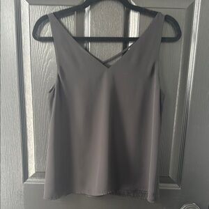 Express Gray Camisole Tank Top with V-Neckline